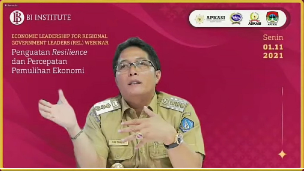 Bupati Badung Jadi Narasumber Webinar Economic Leadership For REL Tahun 2021